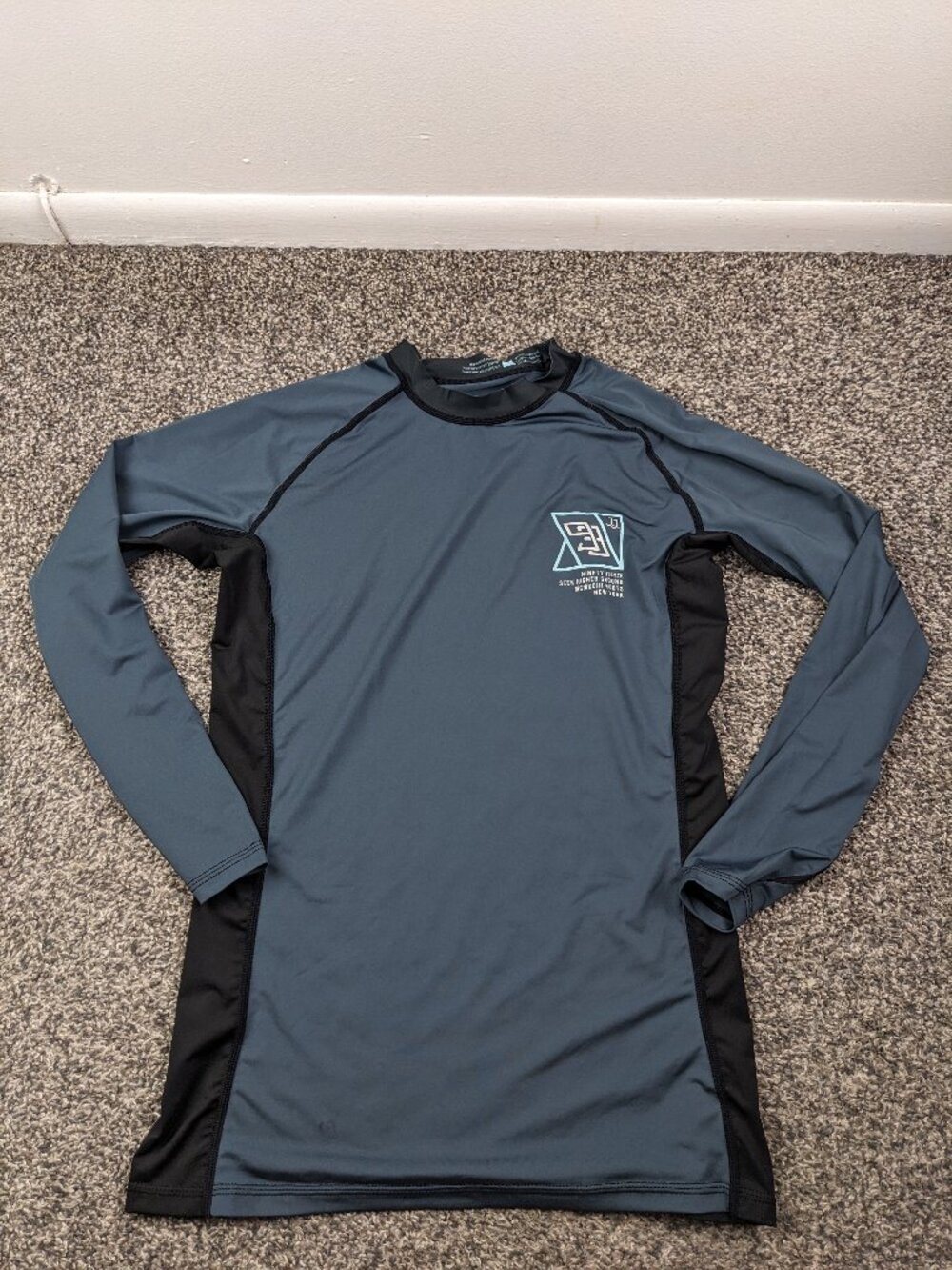 93brand Jiu Jitsu Rashguard Compression Long Sleeve Top Gray Womens XL